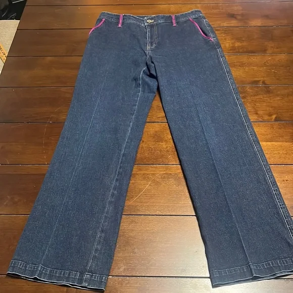 Sigrid Olsen Modernist 00 Women's Stretch Jeans Wide Leg Size 6 - Picture 2 of 8